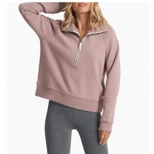 Vuori Restore Half Zip Sweatshirt in Umber, Size Small